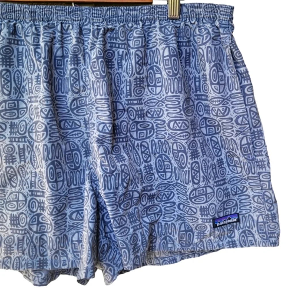 Patagonia Vintage Baggie Swim Shorts Mud Paint Stone Blue Size XL